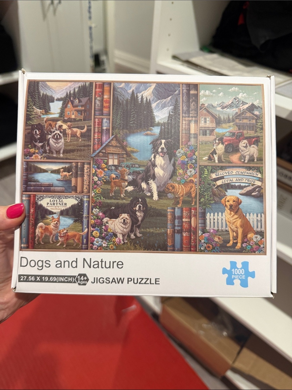 Dogs and Nature 1000-Piece Jigsaw Puzzle - Multicolor
